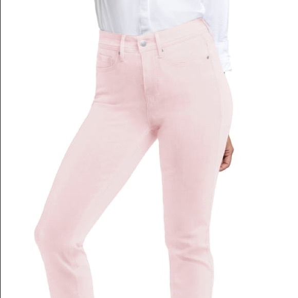 Current/Elliot Pink Denim Straight Leg Jeans - Picture 6 of 6